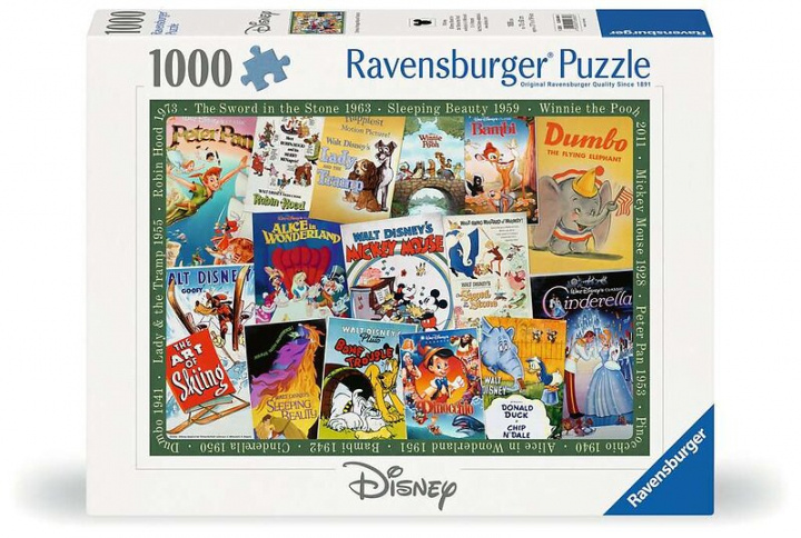 Ravensburger Puzzle - Disney Vintage Movie Post.1000p (12000689) ryhmässä URHEILU, VAPAA-AIKA JA HARRASTUS / Harrastus / Palapeli @ TP E-commerce Nordic AB (D01739)