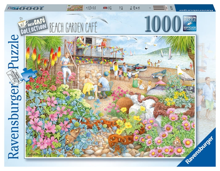 Ravensburger Puzzle - Beach Garden Cafe, 1000 kpl (12000282) ryhmässä URHEILU, VAPAA-AIKA JA HARRASTUS / Harrastus / Palapeli @ TP E-commerce Nordic AB (D01745)