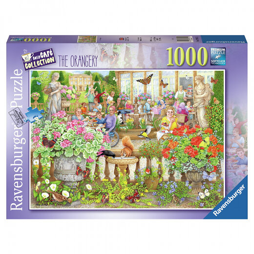 Ravensburger Puzzle - Cosy Café Secret Garden 1000p (12001081) ryhmässä URHEILU, VAPAA-AIKA JA HARRASTUS / Harrastus / Palapeli @ TP E-commerce Nordic AB (D01751)