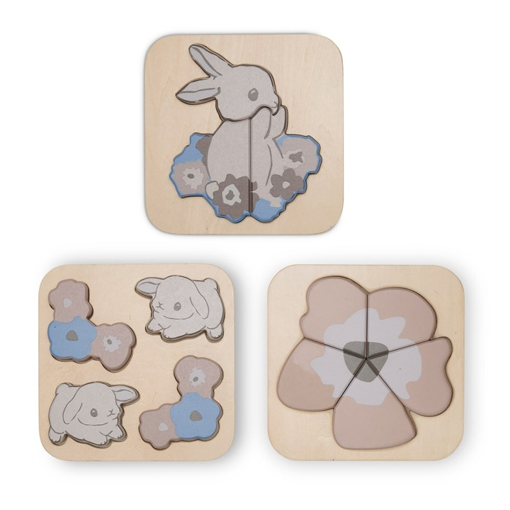 That\'s Mine - Toby puzzle 3-pack - Bunny (123812821630) ryhmässä LELUT, TUOTTEET LAPSILLE JA VAUVOILLE / Leikkikalut, Askartelu &Pelit / Lasten palapeli @ TP E-commerce Nordic AB (D01798)