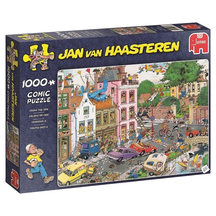 Jan van Haasteren Perjantai 13. päivä (1000 kpl) (JUM9069) ryhmässä URHEILU, VAPAA-AIKA JA HARRASTUS / Harrastus / Palapeli @ TP E-commerce Nordic AB (D01844)