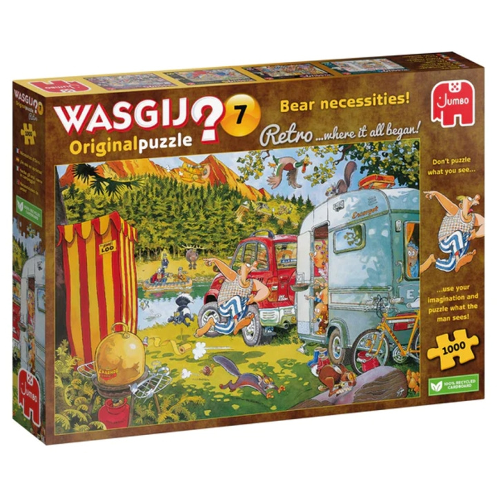 Wasgij Retro Original #7, Karhun tarvikkeet! 1000 kpl (JUM0016) ryhmässä URHEILU, VAPAA-AIKA JA HARRASTUS / Harrastus / Palapeli @ TP E-commerce Nordic AB (D02032)