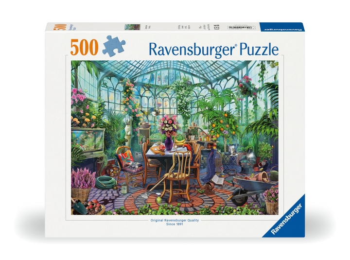 Ravensburger Puzzle Kasvihuoneen aamut, 500 kpl (12000207) ryhmässä URHEILU, VAPAA-AIKA JA HARRASTUS / Harrastus / Palapeli @ TP E-commerce Nordic AB (D02034)