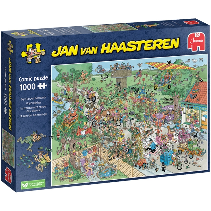 Jan van Haasteren Iso puutarha-lintukello (1000 kpl) (JUM00340) ryhmässä URHEILU, VAPAA-AIKA JA HARRASTUS / Harrastus / Palapeli @ TP E-commerce Nordic AB (D02049)