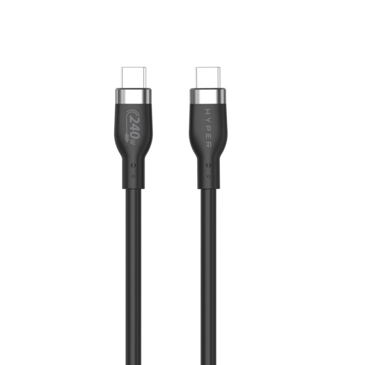 Targus Hyper - 1M silikoni 240W USB-C latauskaapeli - musta ryhmässä TIETOKOONET & TARVIKKEET / Kaapelit & Sovittimet / USB / USB-C @ TP E-commerce Nordic AB (D02060)