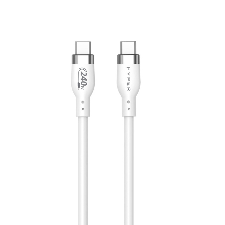 Targus Hyper - 1M silikoni 240W USB-C latauskaapeli - valkoinen ryhmässä TIETOKOONET & TARVIKKEET / Kaapelit & Sovittimet / USB / USB-C @ TP E-commerce Nordic AB (D02061)