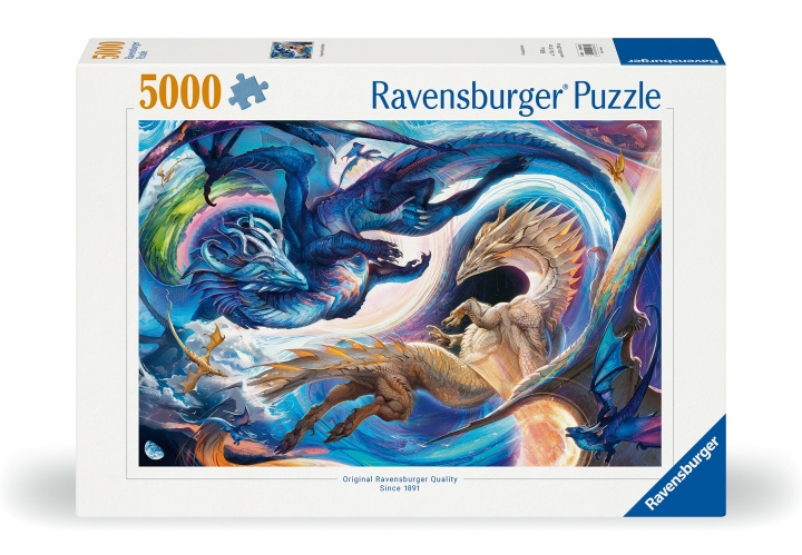 Ravensburger Puzzle Dragon Day And Night 5000p (12000813) ryhmässä URHEILU, VAPAA-AIKA JA HARRASTUS / Harrastus / Palapeli @ TP E-commerce Nordic AB (D02149)