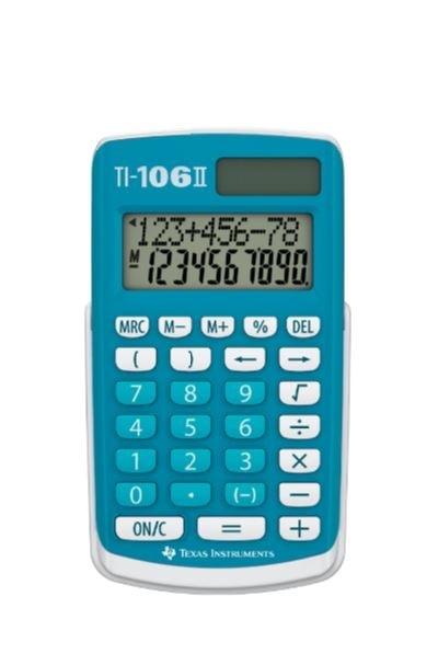 Texas Instruments TI-106 II peruslaskin ryhmässä KOTI, TALOUS JA PUUTARHA / Toimistotuotteet / Muut @ TP E-commerce Nordic AB (D02176)