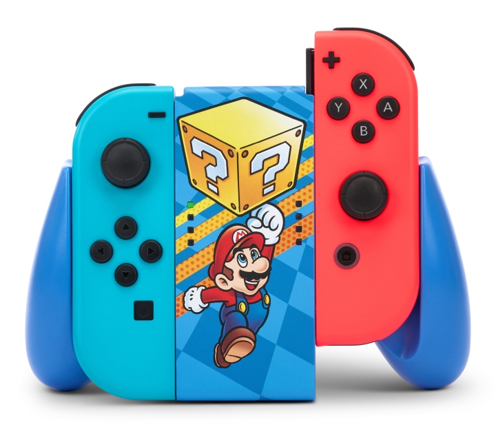 PowerA JOY-CON Comfort Grip - Mystery Block Mario /Nintendo Switch /Nintendo Switch ryhmässä KODINELEKTRONIIKKA / Pelikonsolit & Tarvikkeet / Nintendo Switch / Tarvikkeet @ TP E-commerce Nordic AB (D02240)