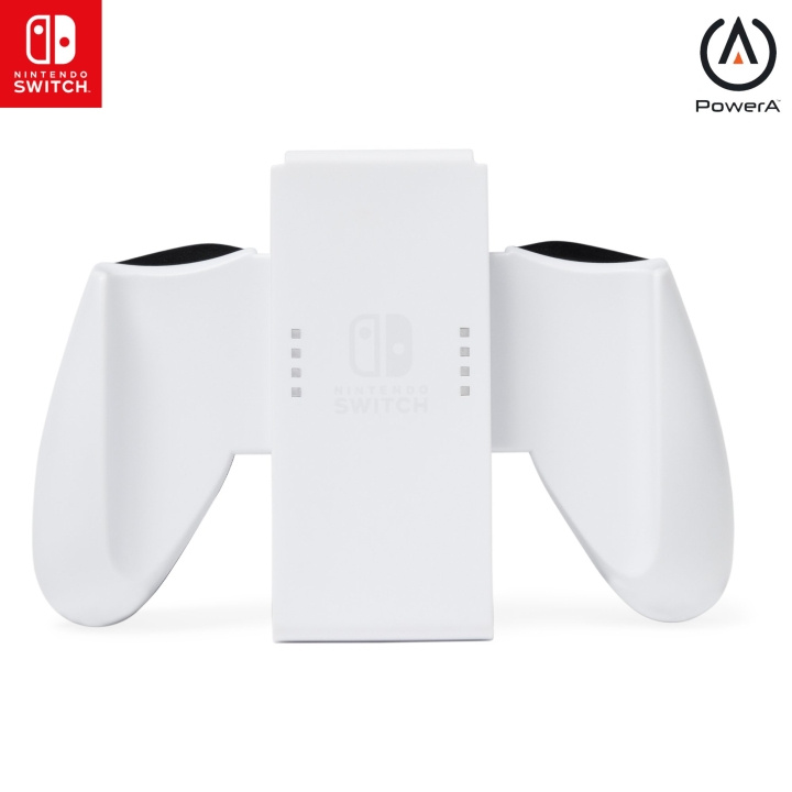 PowerA Joy-Con Comfort Grip - Valkoinen (Nintendo Switch) ryhmässä KODINELEKTRONIIKKA / Pelikonsolit & Tarvikkeet / Nintendo Switch / Tarvikkeet @ TP E-commerce Nordic AB (D02259)