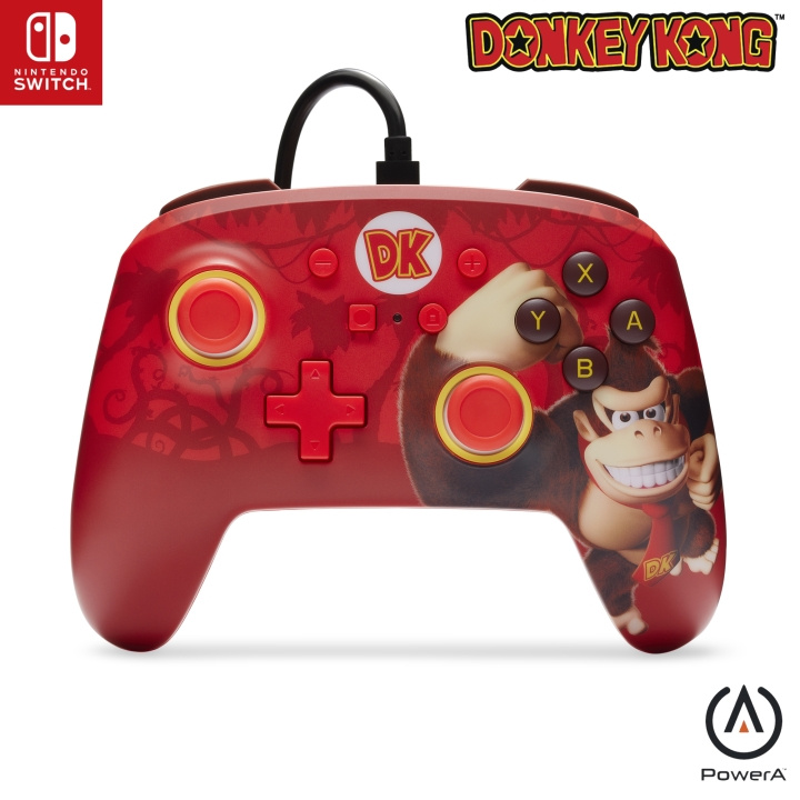 PowerA Parannettu langallinen ohjain - Donkey Kong Flex (Nintendo Switch) ryhmässä KODINELEKTRONIIKKA / Pelikonsolit & Tarvikkeet / Nintendo Switch @ TP E-commerce Nordic AB (D02260)