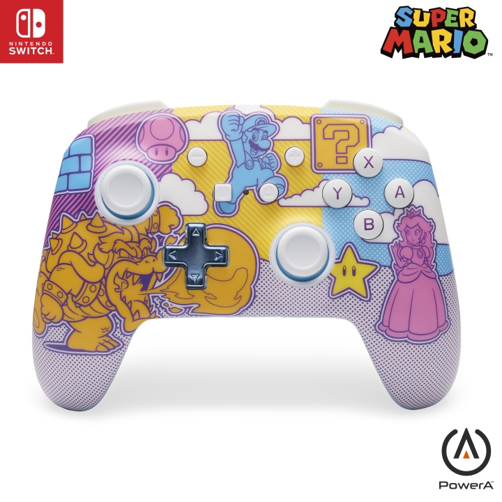 PowerA Parannettu langaton ohjain - Mushroom Kingdom Pop Art (Nintendo Switch) ryhmässä KODINELEKTRONIIKKA / Pelikonsolit & Tarvikkeet / Nintendo Switch @ TP E-commerce Nordic AB (D02262)