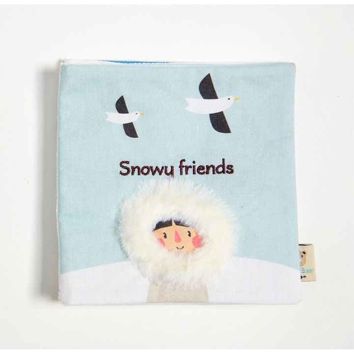 ThreadBear Book - Baby Activity Book - Snowy Friends - (TB4082) ryhmässä LELUT, TUOTTEET LAPSILLE JA VAUVOILLE / Lelut vauvoille (0-3v) / Toiminnalliset lelut @ TP E-commerce Nordic AB (D02274)