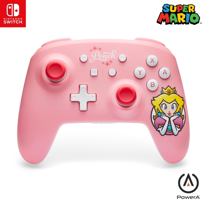 PowerA Langaton ohjain - Prinsessa Peach Pink (Nintendo Switch) ryhmässä KODINELEKTRONIIKKA / Pelikonsolit & Tarvikkeet / Nintendo Switch / Tarvikkeet @ TP E-commerce Nordic AB (D02285)