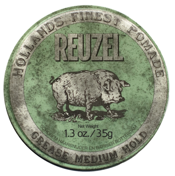 Reuzel Green Grease Medium Hold Pomade 35 ml ryhmässä KAUNEUS JA TERVEYS / Hiukset &Stailaus / Hiusten stailaus / Karvanpoistovaha @ TP E-commerce Nordic AB (D02339)