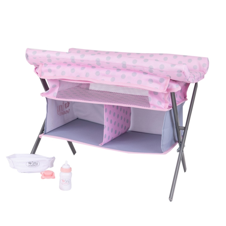 Tiny Treasure s - Folding Changing Table Cot (30558) ryhmässä LELUT, TUOTTEET LAPSILLE JA VAUVOILLE / Leikkikalut, Askartelu &Pelit / Nuket & Tarvikkeet @ TP E-commerce Nordic AB (D02390)