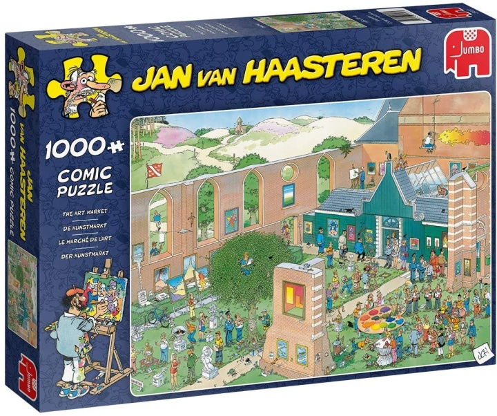 Jan van Haasteren The Art Market, 1000 palan palapeli (JUM0022) ryhmässä URHEILU, VAPAA-AIKA JA HARRASTUS / Harrastus / Palapeli @ TP E-commerce Nordic AB (D02492)