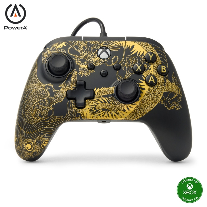 PowerA Parannettu langallinen ohjain - Dragon & Phoenix (Xbox X/S) ryhmässä KODINELEKTRONIIKKA / Pelikonsolit & Tarvikkeet / Xbox Series X / Tarvikkeet @ TP E-commerce Nordic AB (D02514)