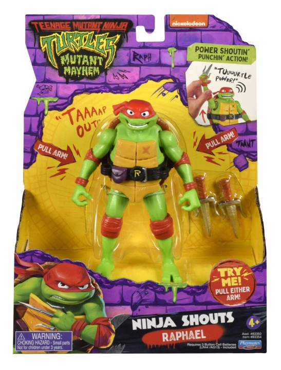 Teenage Mutant Ninja Turtles Turtles Mutant Mayhem - Power Sounds 14cm - Raphael ryhmässä LELUT, TUOTTEET LAPSILLE JA VAUVOILLE / Leikkikalut, Askartelu &Pelit / Figuurit, miniatyyrit ja tarvikkeet @ TP E-commerce Nordic AB (D02526)