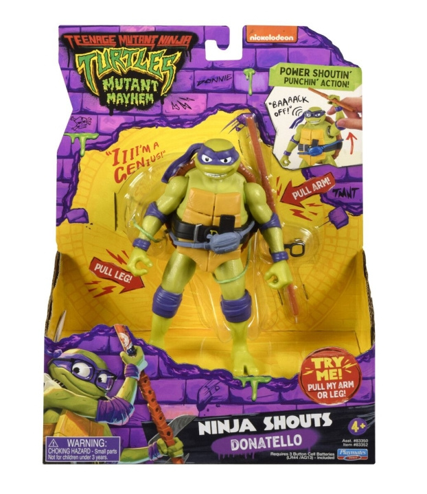 Teenage Mutant Ninja Turtles Turtles Mutant Mayhem - Power Sounds 14cm - Donatello ryhmässä LELUT, TUOTTEET LAPSILLE JA VAUVOILLE / Leikkikalut, Askartelu &Pelit / Figuurit, miniatyyrit ja tarvikkeet @ TP E-commerce Nordic AB (D02528)