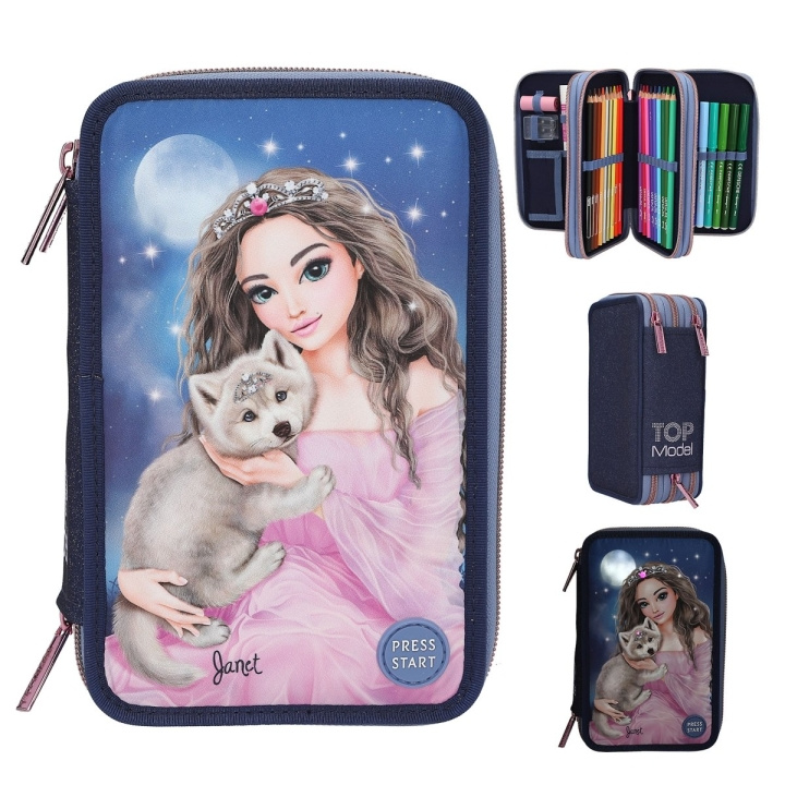 TOPModel Triple Pencil Case LED WOLF ( 0413150 ) ryhmässä LELUT, TUOTTEET LAPSILLE JA VAUVOILLE / Leikkikalut, Askartelu &Pelit / Piirrä ja laske @ TP E-commerce Nordic AB (D02536)