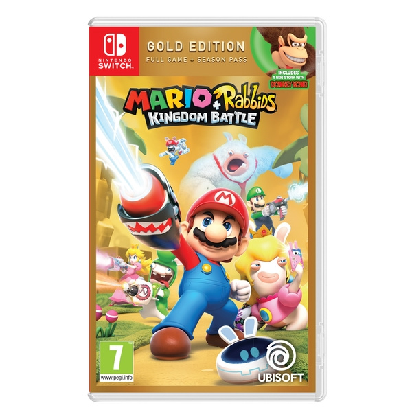 Mario + Rabbids Kingdom Battle (Gold Edition) (Switch) ryhmässä KODINELEKTRONIIKKA / Pelikonsolit & Tarvikkeet / Nintendo Switch / Pelit @ TP E-commerce Nordic AB (D02556)