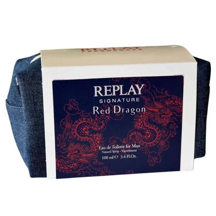 Replay Giftset Replay Signature Red Dragon Man Edt 100ml + Pochette ryhmässä KAUNEUS JA TERVEYS / Lahjapakkaukset / Miesten lahjapakkaukset @ TP E-commerce Nordic AB (D03063)