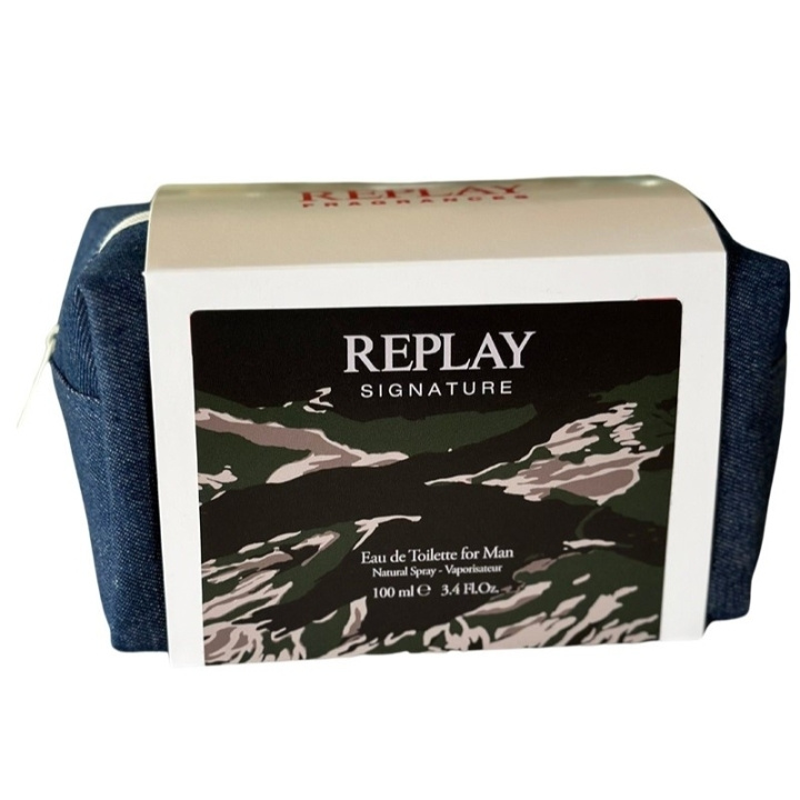 Replay Giftset Replay Signature Man Edt 100ml + Pochette ryhmässä KAUNEUS JA TERVEYS / Lahjapakkaukset / Miesten lahjapakkaukset @ TP E-commerce Nordic AB (D03066)