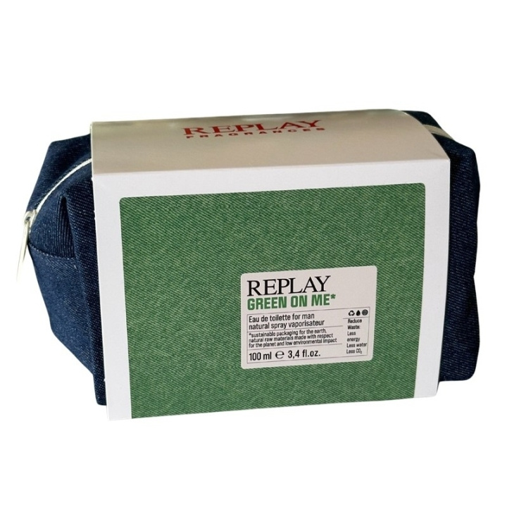 Replay Giftset Replay Green On Me Man Edt 100ml + Pochette ryhmässä KAUNEUS JA TERVEYS / Lahjapakkaukset / Miesten lahjapakkaukset @ TP E-commerce Nordic AB (D03070)