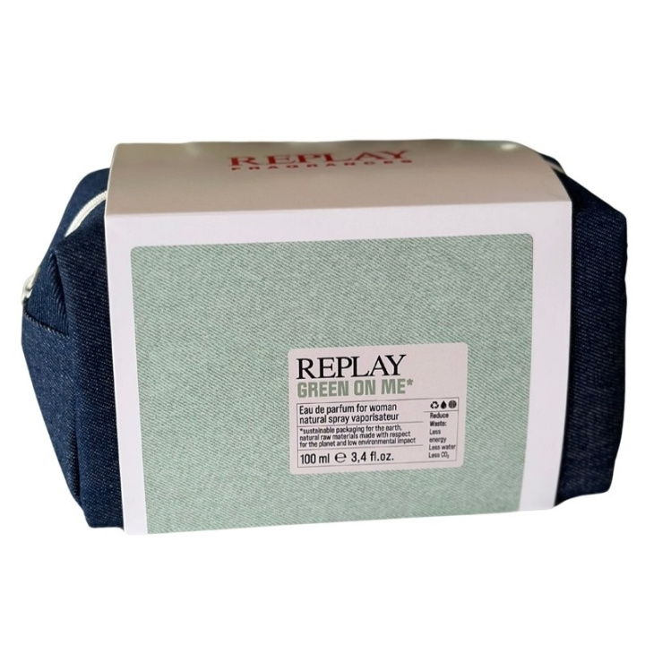 Replay Giftset Replay Green On Me Woman Edp 100ml + Pochette ryhmässä KAUNEUS JA TERVEYS / Lahjapakkaukset / Naisten lahjapakkaukset @ TP E-commerce Nordic AB (D03073)