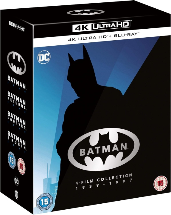 BATMAN (1989-1997) Batman / Returns / Forever / Batman and Robin (4 Films) 4K Ultra HD + Blu-Ray ryhmässä KODINELEKTRONIIKKA / Ääni & Kuva / TV & Tarvikkeet / Elokuvat / Blu-ray @ TP E-commerce Nordic AB (D03452)