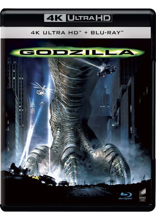 Godzilla (1998) (4K Uhd+Blu ray) ryhmässä KODINELEKTRONIIKKA / Ääni & Kuva / TV & Tarvikkeet / Elokuvat / Blu-ray @ TP E-commerce Nordic AB (D03489)