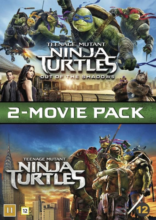 Teenage Mutant Ninja Turtles 1 & 2 - DVD ryhmässä KODINELEKTRONIIKKA / Ääni & Kuva / TV & Tarvikkeet / Elokuvat / DVD @ TP E-commerce Nordic AB (D03547)