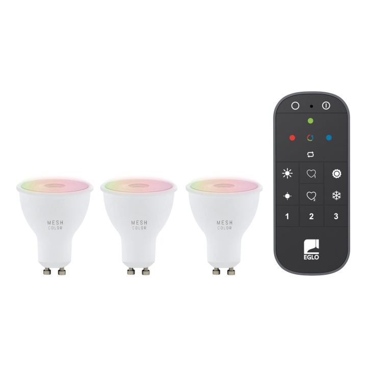 Eglo 3x GU10-sarja, kaukosäädin - RGB + TW - Zigbee, Bluetooth ryhmässä KOTI, TALOUS JA PUUTARHA / Älykodit / Älykäs valaistus @ TP E-commerce Nordic AB (D04190)