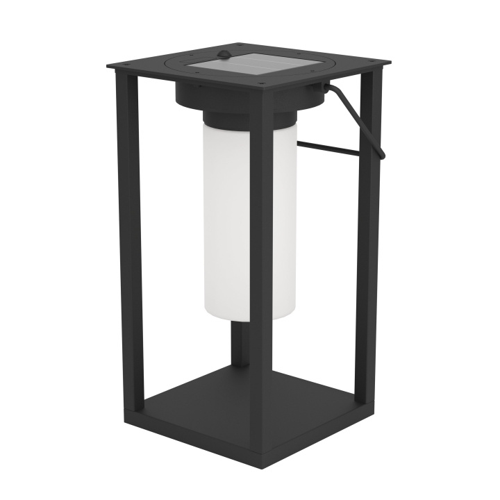 Eglo USIGNI SOLAR LANTERN - musta/valkoinen ryhmässä KOTI, TALOUS JA PUUTARHA / Sähkö & Valaistus / Ulkovalaistus / Puutarhavalaistus @ TP E-commerce Nordic AB (D04219)