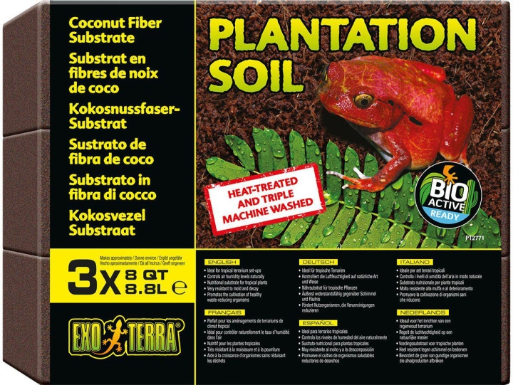 Exoterra Plantation Soil 3 X 8.8L Trooppinen kasvualusta - (222.5091) ryhmässä KOTI, TALOUS JA PUUTARHA / Lemmikkitarvikkeet / Tarvikkeet terraarioihin @ TP E-commerce Nordic AB (D04306)