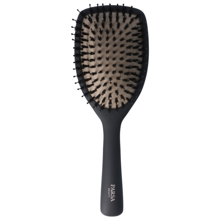 Parsa KERATIN CARE & SHINE PADDLE BRUSH - Musta - L ryhmässä KAUNEUS JA TERVEYS / Hiukset &Stailaus / Hiusharjat @ TP E-commerce Nordic AB (D04399)