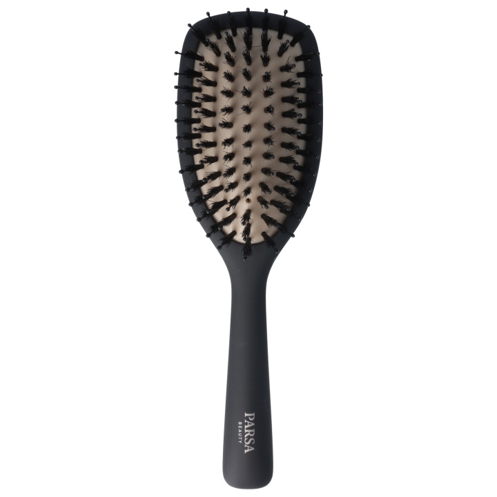 Parsa Keratin Care & Shine Paddle Brush - Musta ryhmässä KAUNEUS JA TERVEYS / Hiukset &Stailaus / Hiusharjat @ TP E-commerce Nordic AB (D04400)