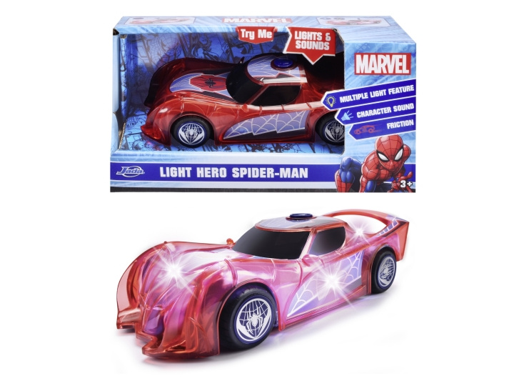 Dickie Toys Marvel Light Hero Spider-Man 1:32 (203222001) ryhmässä LELUT, TUOTTEET LAPSILLE JA VAUVOILLE / Leikkikalut, Askartelu &Pelit / Leikkiautot @ TP E-commerce Nordic AB (D04875)