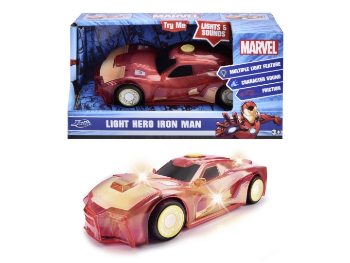 Dickie Toys Marvel Light Hero Iron Man 1:32 (203222002) ryhmässä LELUT, TUOTTEET LAPSILLE JA VAUVOILLE / Leikkikalut, Askartelu &Pelit / Leikkiautot @ TP E-commerce Nordic AB (D04876)