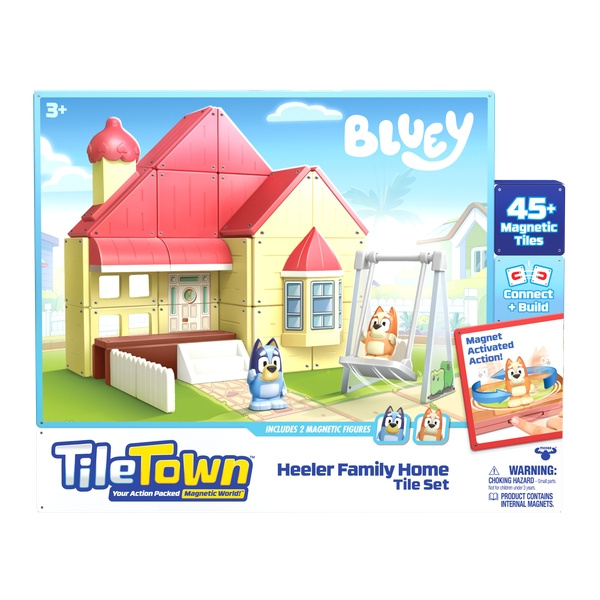 Bluey Tile Town - Bluey Heeler House (90304) ryhmässä LELUT, TUOTTEET LAPSILLE JA VAUVOILLE / Leikkikalut, Askartelu &Pelit / Rakennuslelut / Rakennuspalikat @ TP E-commerce Nordic AB (D05000)