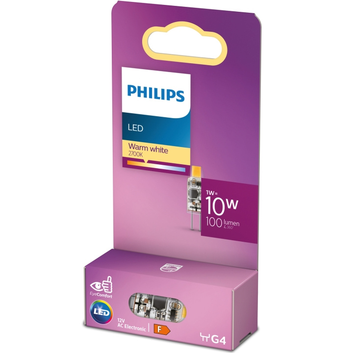 Philips LED G4 1W (10W) 12V Micro 100lm Dimbar Varmvit ryhmässä KODINELEKTRONIIKKA / Valaistus / LED-lamput @ TP E-commerce Nordic AB (D05493)