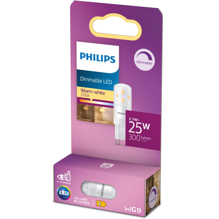 Philips LED G9 Kapsel 2,7W (25W) Dimbar 300lm ryhmässä KODINELEKTRONIIKKA / Valaistus / LED-lamput @ TP E-commerce Nordic AB (D05496)