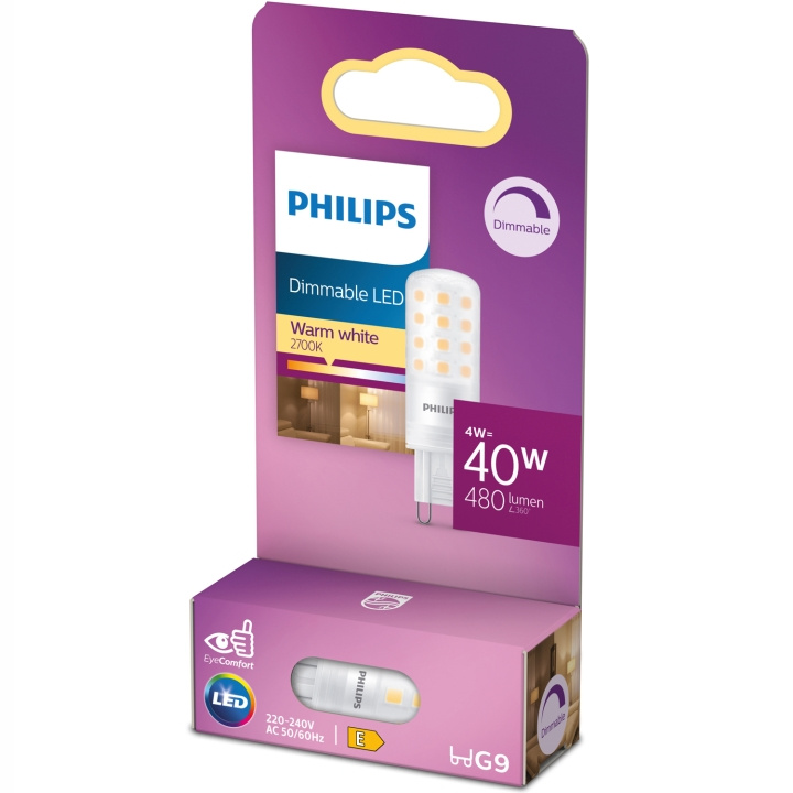 Philips LED G9 Kapsel 4W (40W) Dimbar 480lm ryhmässä KODINELEKTRONIIKKA / Valaistus / LED-lamput @ TP E-commerce Nordic AB (D05497)