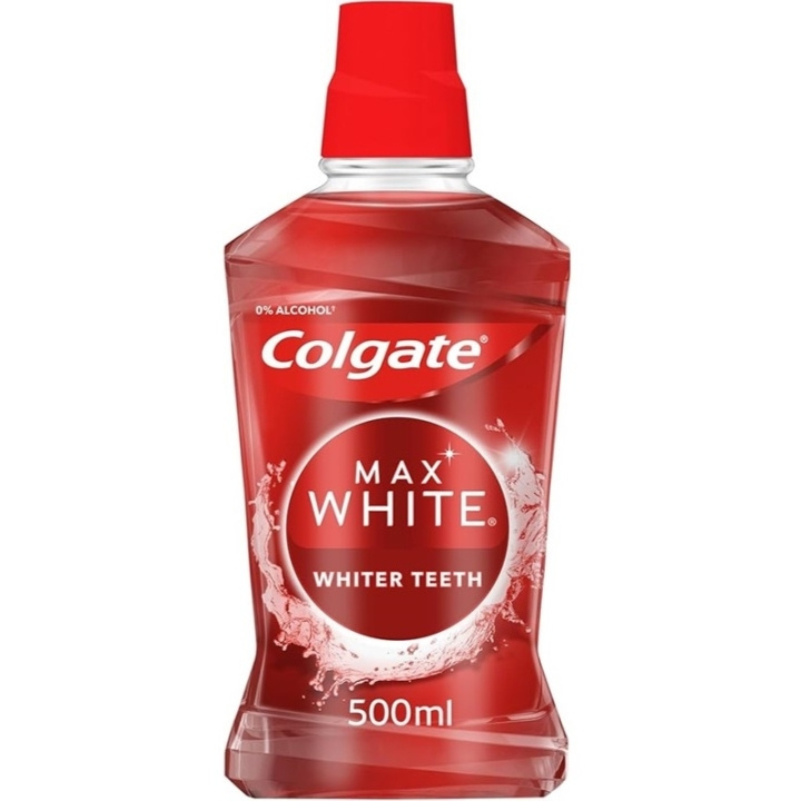 Colgate Max White Mouthwash 500ml ryhmässä KAUNEUS JA TERVEYS / Suunhoito / Sähköhammasharjat Tarvikkeet @ TP E-commerce Nordic AB (D05584)