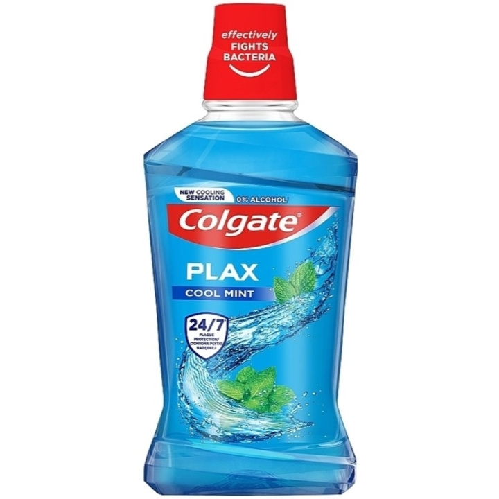 Colgate Plax Mouthwash Cool Mint 500ml ryhmässä KAUNEUS JA TERVEYS / Suunhoito / Sähköhammasharjat Tarvikkeet @ TP E-commerce Nordic AB (D05586)