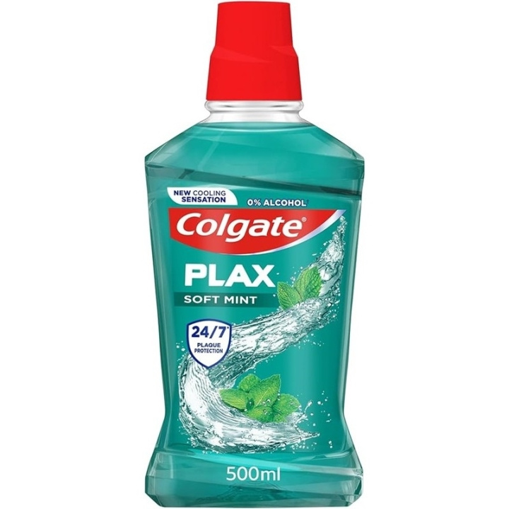 Colgate Plax Mouthwash Soft Mint 500ml ryhmässä KAUNEUS JA TERVEYS / Suunhoito / Valkaisutuotteet @ TP E-commerce Nordic AB (D05588)