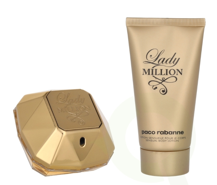 Paco Rabanne Lady Million Giftset 125 ml Edp Spray 50ml/Body Lotion 75ml ryhmässä KAUNEUS JA TERVEYS / Lahjapakkaukset / Naisten lahjapakkaukset @ TP E-commerce Nordic AB (D05707)