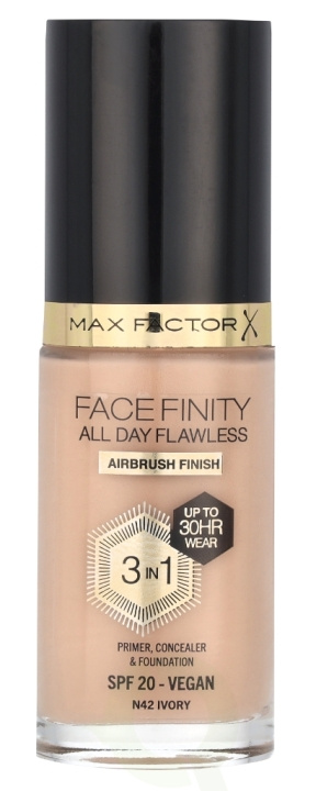 Max Factor Facefinity All Day Flawless 3 In 1 Foundation 30 ml N42 Ivory ryhmässä KAUNEUS JA TERVEYS / Meikit / Meikit Kasvot / Meikkivoide @ TP E-commerce Nordic AB (D05834)