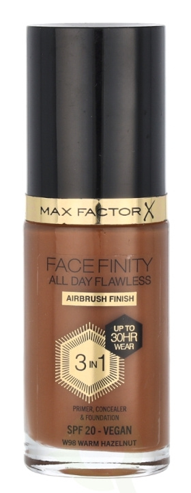 Max Factor Facefinity All Day Flawless 3 In 1 Foundation 30 ml W98 Warm Hazelnut ryhmässä KAUNEUS JA TERVEYS / Meikit / Meikit Kasvot / Meikkivoide @ TP E-commerce Nordic AB (D05835)